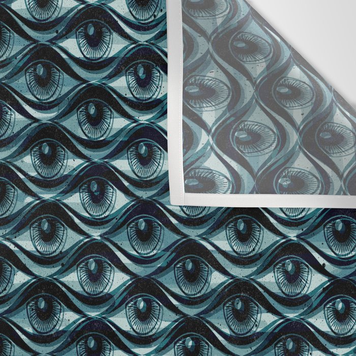 Hypnotized - vintage blue Wall Tapestry Gallery Image 3
