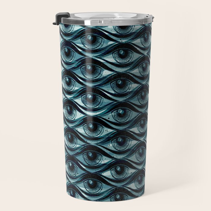 Hypnotized - vintage blue Travel Mug Gallery Image 3