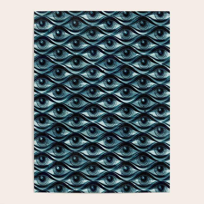 Hypnotized - vintage blue Poster Gallery Image 1
