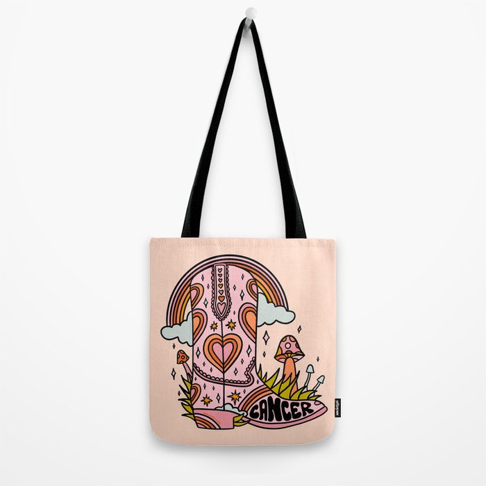 Cancer Cowboy Boot Tote Bag Gallery Image 2