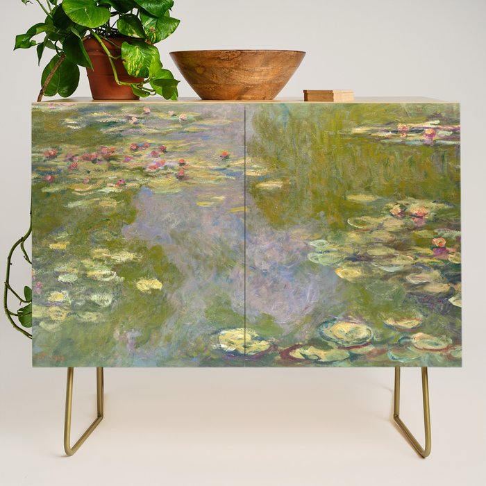 Water Lilies by Claude Monet Credenza Gallery Image 1
