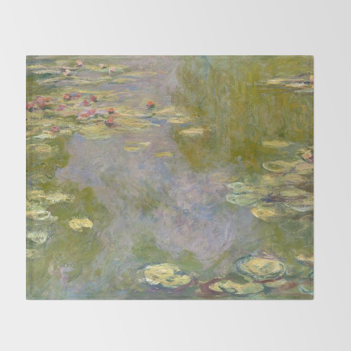 Water Lilies by Claude Monet Throw Blanket Gallery Image 2