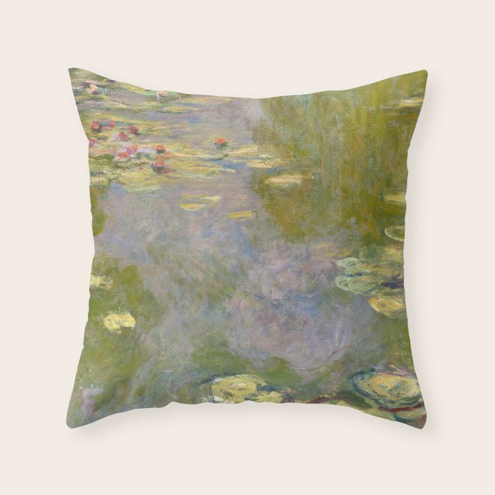 Water Lilies by Claude Monet Throw Pillow Gallery Image 1