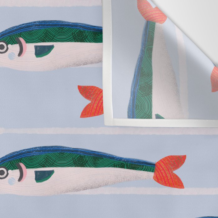 Large Sardines Pattern Wall Tapestry Gallery Image 3