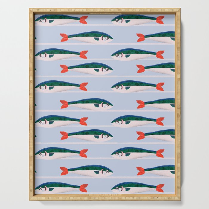 Large Sardines Pattern Serving Tray Gallery Image 1