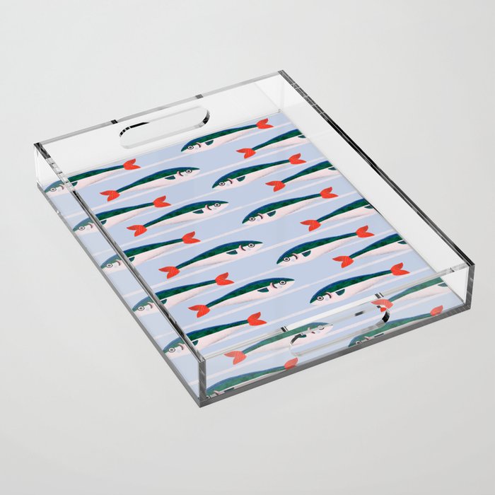 Large Sardines Pattern Acrylic Tray Gallery Image 1