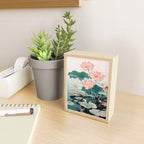 Japanese Wall Art Floral Lotus Painting Pink Pastel Green botanical Wabi Sabi Flower Poster Mini Art Print Gallery Image 2