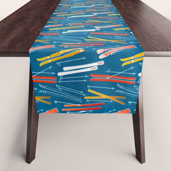 Colorful Ski Pattern Table Runner Gallery Image 1