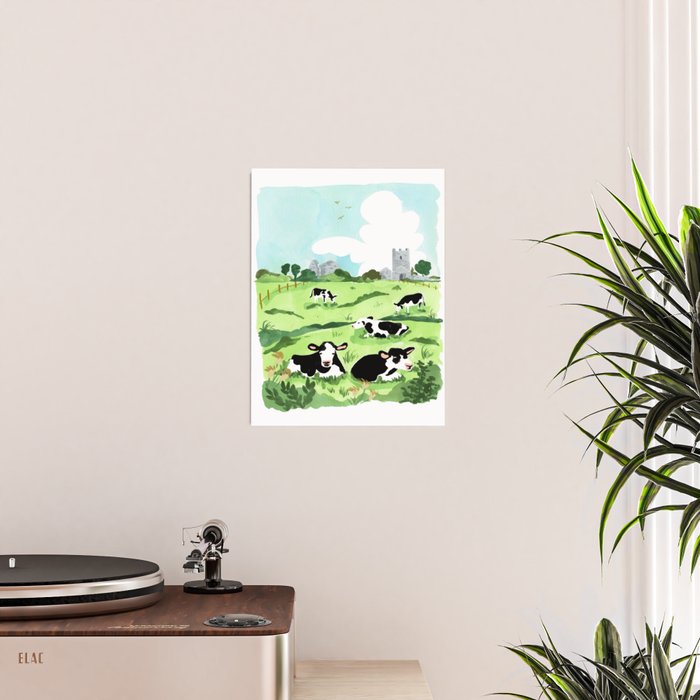 Ireland Landscape with Cows Poster Gallery Image 2