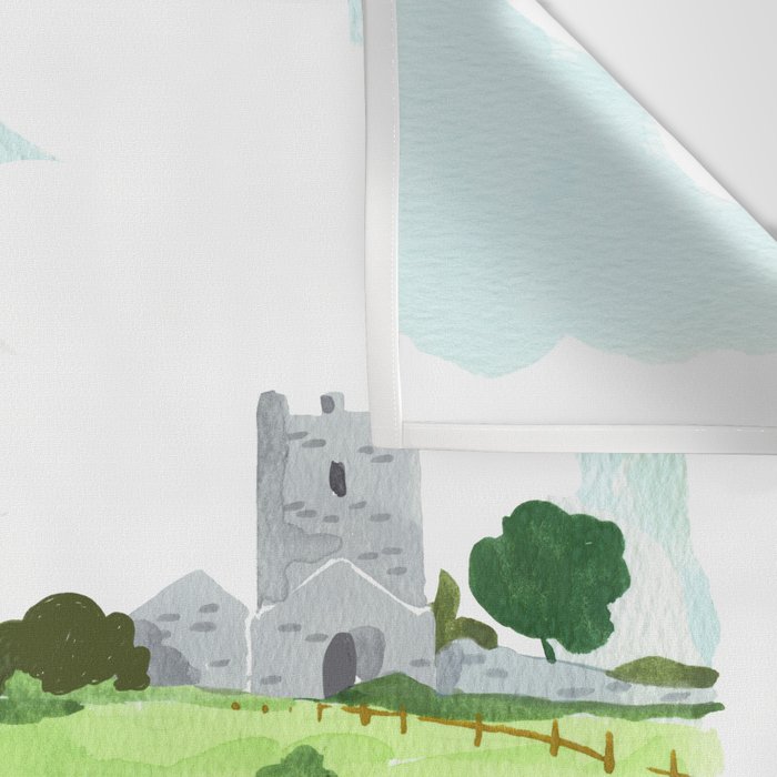 Ireland Landscape with Cows Wall Tapestry Gallery Image 3