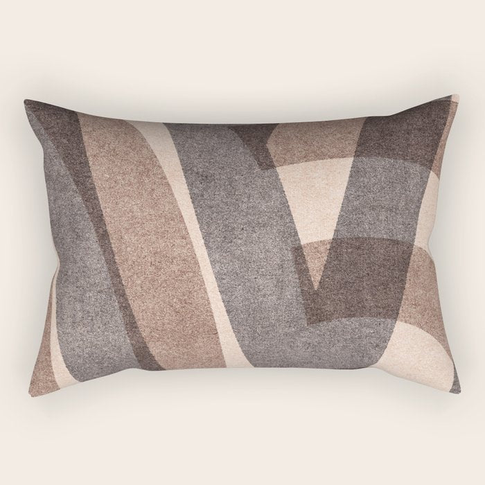 ABSTRACT ALPHABET / Decorative M Rectangular Pillow Gallery Image 1