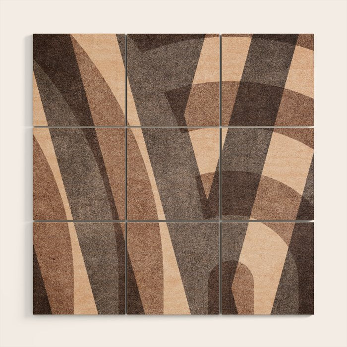 ABSTRACT ALPHABET / Decorative M Wood Wall Art Gallery Image 1