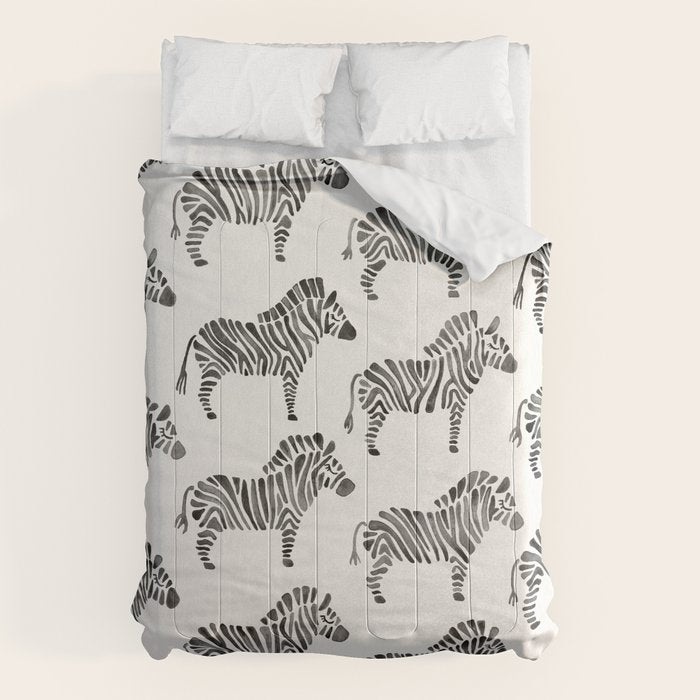 Zebras - Black & White Palette Comforter Gallery Image 6