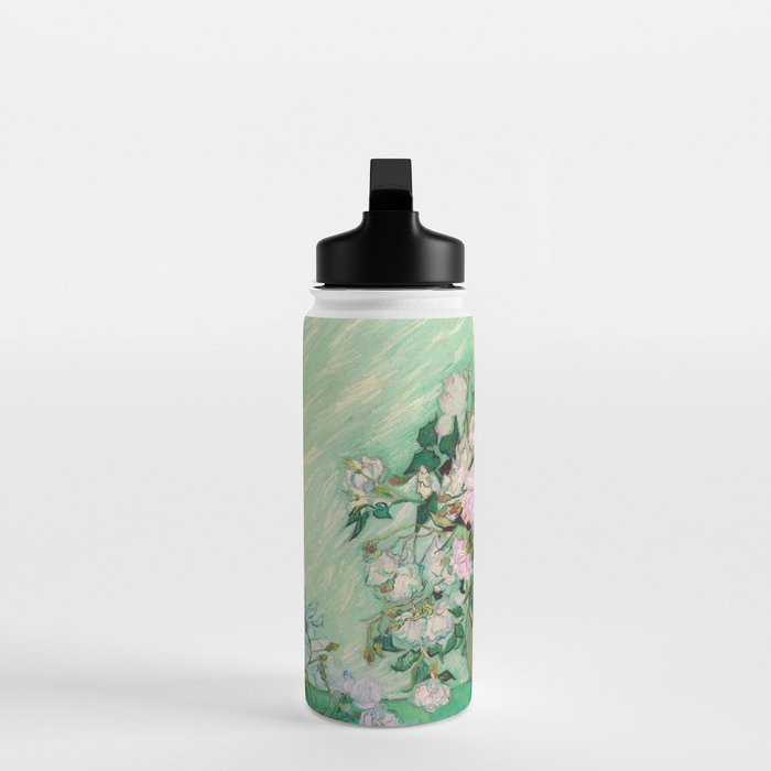 Pink Roses Van Gogh Water Bottle Gallery Image 3