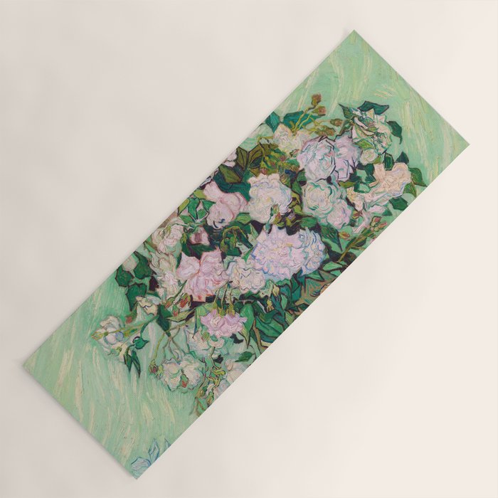 Pink Roses Van Gogh Yoga Mat Gallery Image 1