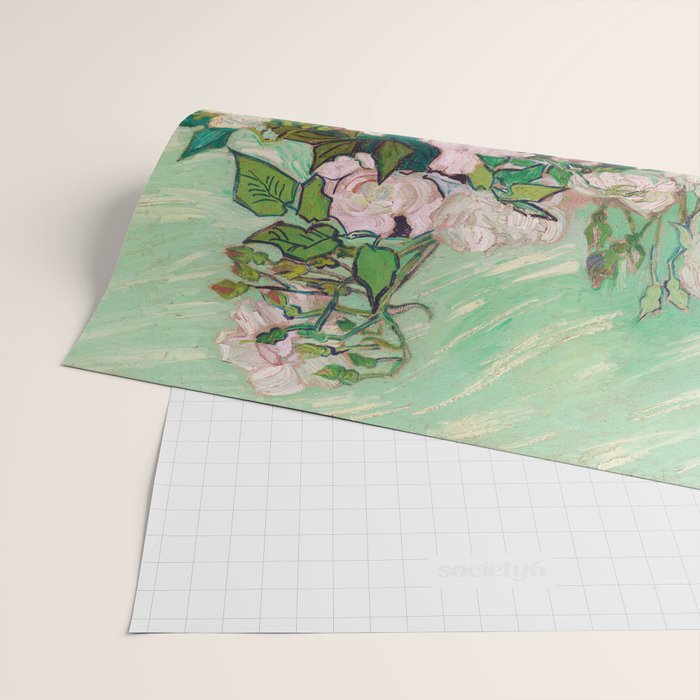 Pink Roses Van Gogh Wrapping Paper Gallery Image 2