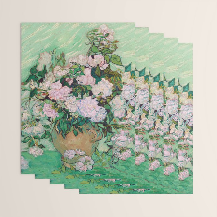 Pink Roses Van Gogh Wrapping Paper Gallery Image 3