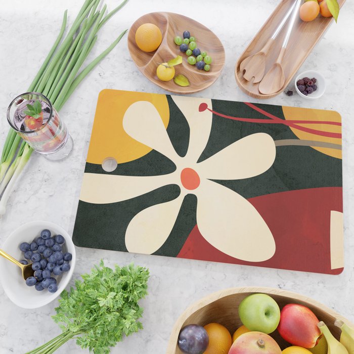 Abstract Daisy 01 Cutting Board Gallery Image 2