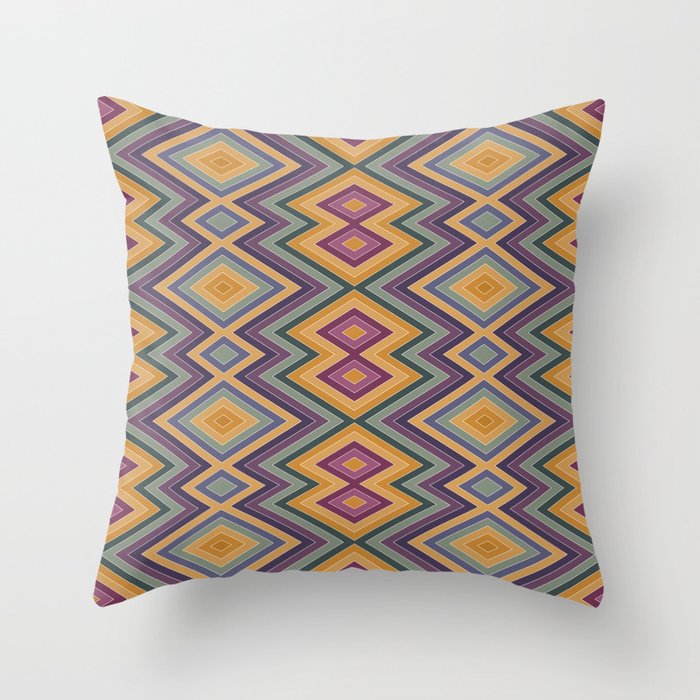 Boho Western Geometric Pattern IV Throw Pillow Gallery Image 6