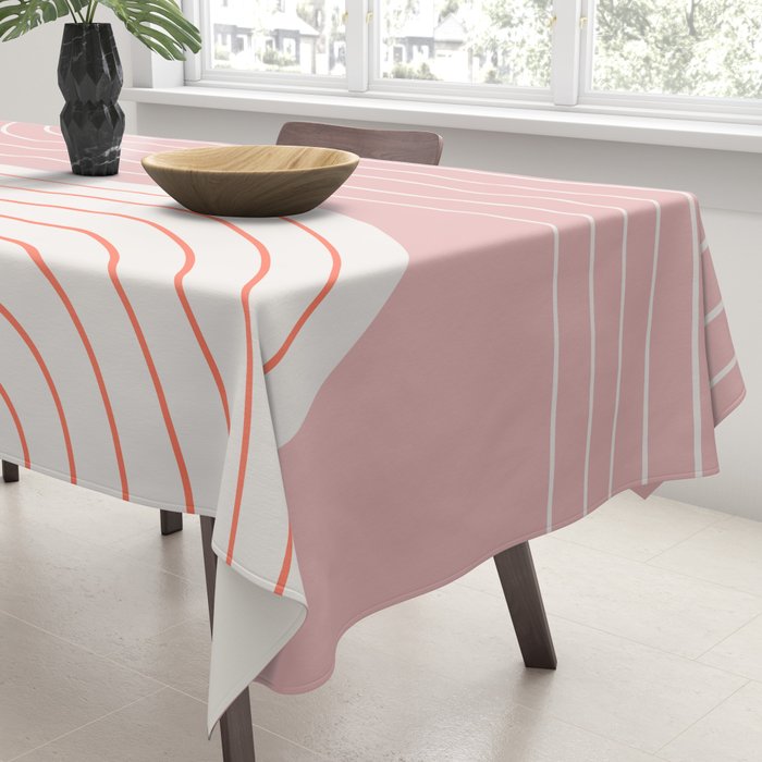 Two Tone Line Curvature XIX Tablecloth Gallery Image 3