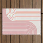Two Tone Line Curvature XIX Outdoor Rug Gallery Image 1