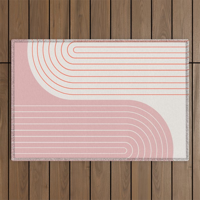 Two Tone Line Curvature XIX Outdoor Rug Gallery Image 1