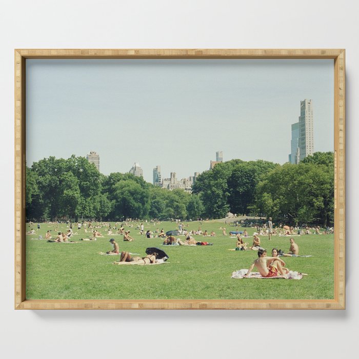 Summer in Central Park New York City | 35mm Film Photography Serving Tray Gallery Image 1