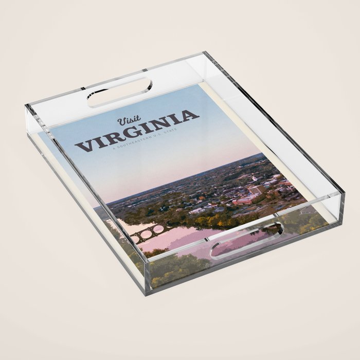 Visit Virginia Acrylic Tray Gallery Image 1