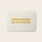 Happiness is a choice - gold Bath Mat Gallery Image 1