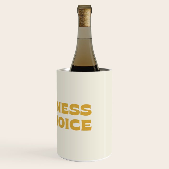 Happiness is a choice - gold Wine Chiller Gallery Image 3
