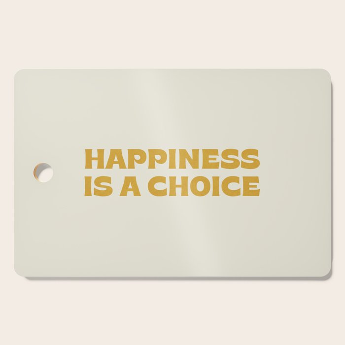 Happiness is a choice - gold Cutting Board Gallery Image 1