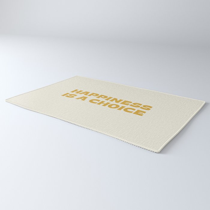 Happiness is a choice - gold Rug Gallery Image 3