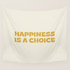Happiness is a choice - gold Wall Tapestry Gallery Image 4