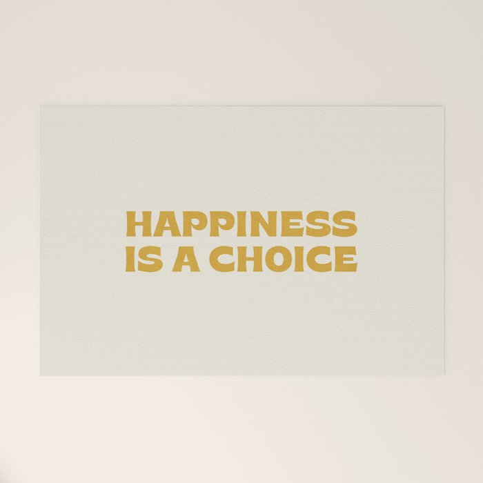 Happiness is a choice - gold Welcome Mat Gallery Image 1