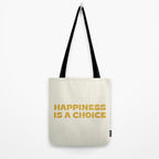 Happiness is a choice - gold Tote Bag Gallery Image 2