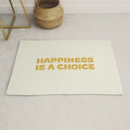 Happiness is a choice - gold Rug Gallery Image 1