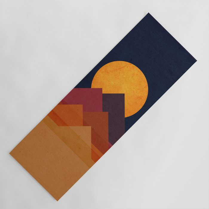 Full moon and pyramid Yoga Mat Gallery Image 1
