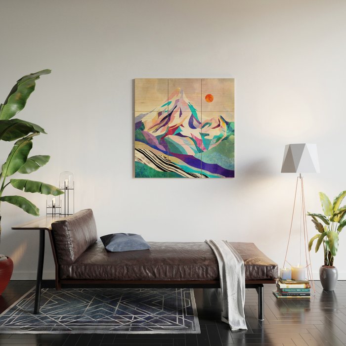 Mountain peak Wood Wall Art Gallery Image 2