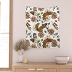 Flowering squirrel meadow Wall Tapestry Gallery Image 2