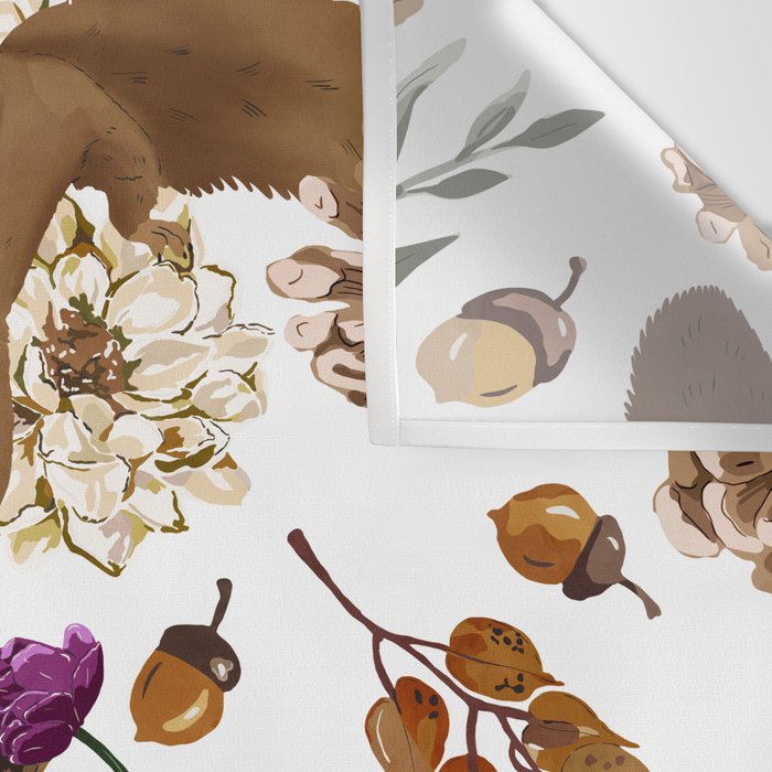 Flowering squirrel meadow Wall Tapestry Gallery Image 3