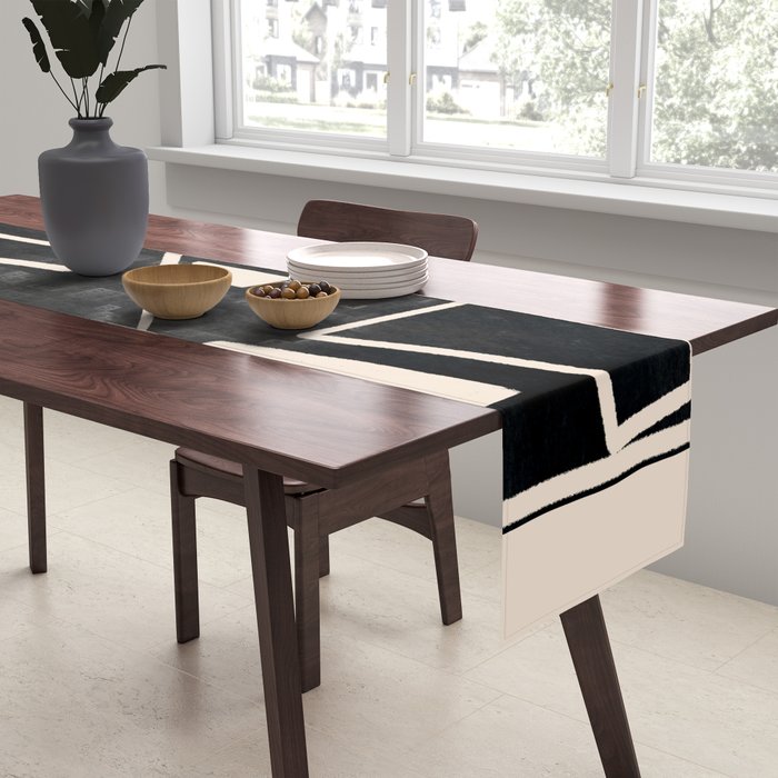Modern Abstract Minimal Shapes 39 Table Runner Gallery Image 2