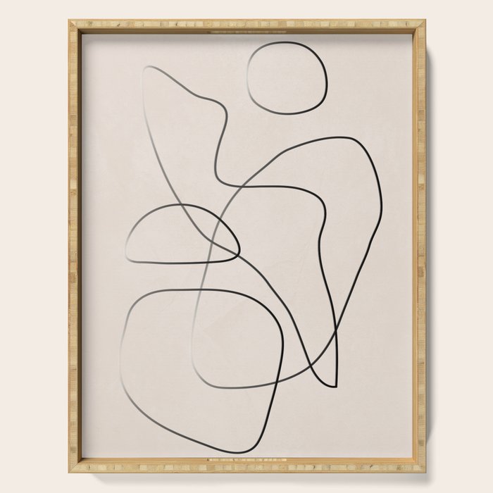 Abstract Line I Serving Tray Gallery Image 1