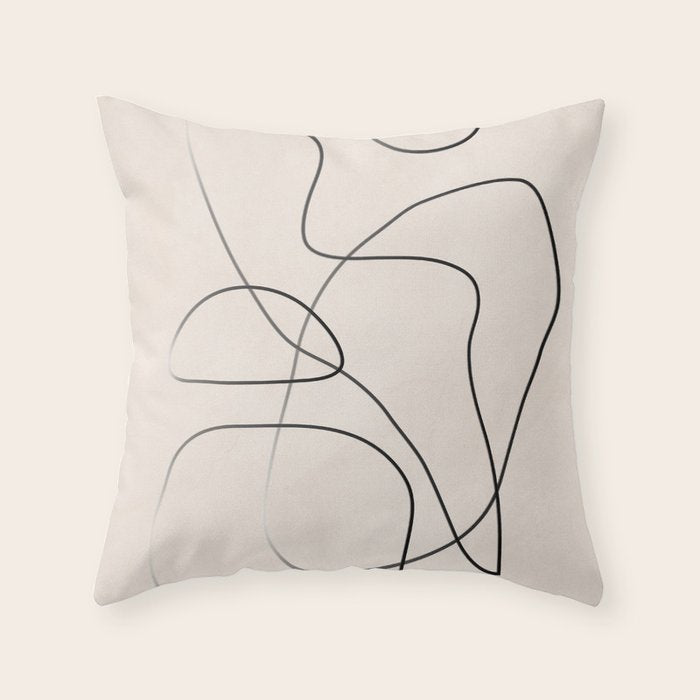 Abstract Line I Throw Pillow Gallery Image 6
