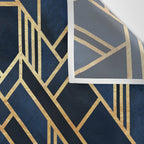 Art Deco Fancy Blue Wall Tapestry Gallery Image 3