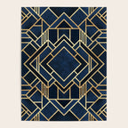 Art Deco Fancy Blue Poster Gallery Image 4