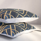 Art Deco Fancy Blue Pillow Sham Gallery Image 3