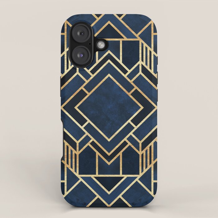 Art Deco Fancy Blue iPhone Case Gallery Image 1