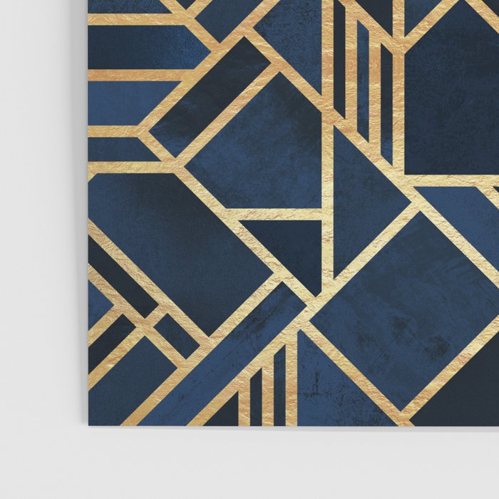 Art Deco Fancy Blue Poster Gallery Image 3