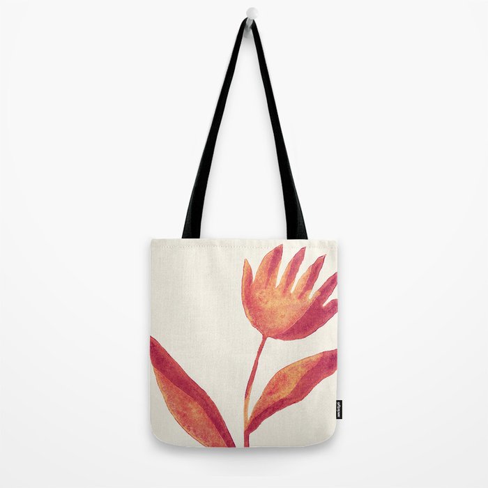 Linocut Flower / Viva Magenta Tote Bag Gallery Image 2