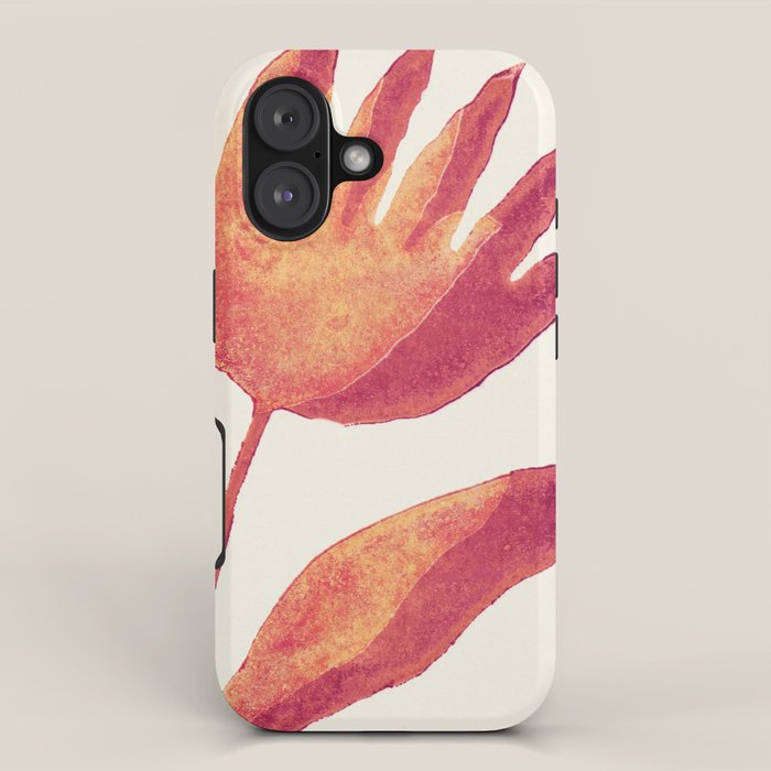 Linocut Flower / Viva Magenta iPhone Case Gallery Image 1